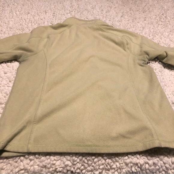 𝅺EDDIE Bauer 1/4 Zip Cozy Light Green Fleece Jacket Womens Size Large Pockets - Picture 4 of 6